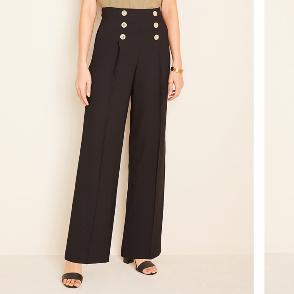 Ann Taylor sailor wide leg crop pants